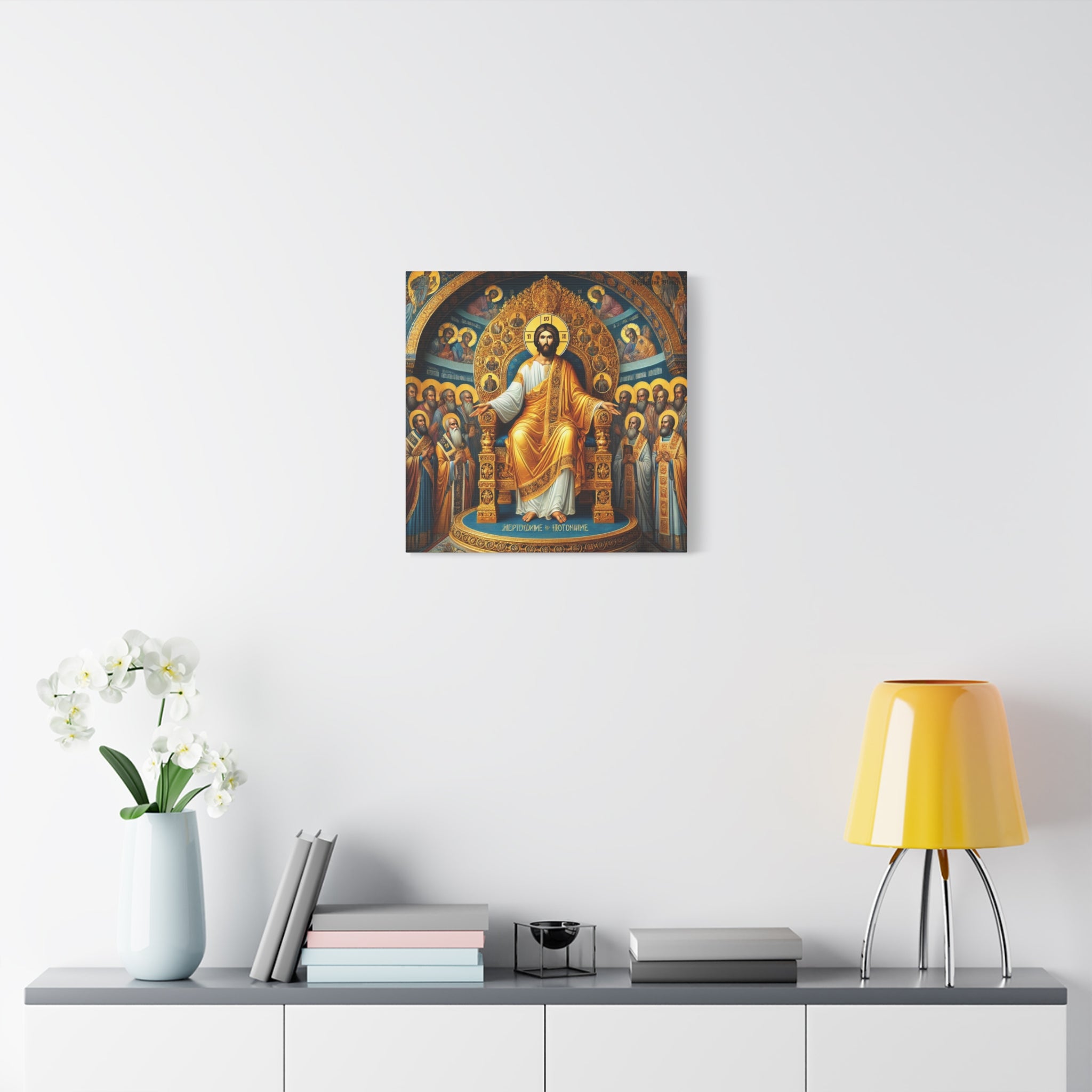 Religious Icon Matte Canvas Print - Christ in Glory Wall Art