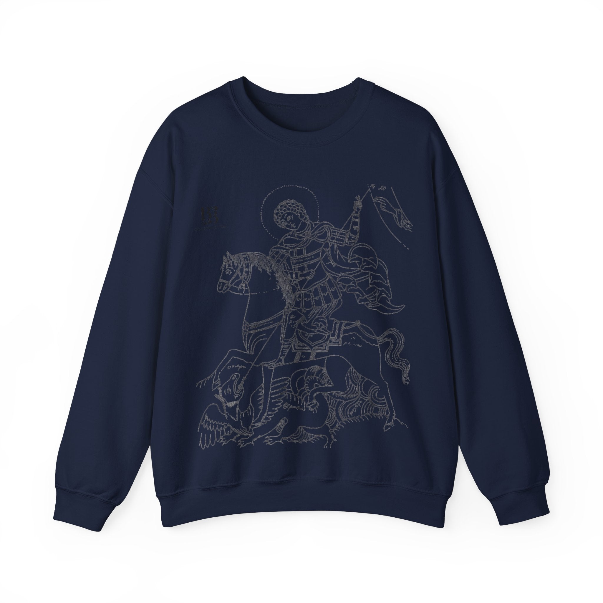 Vintage Inspired Saint George Sweatshirt - Unisex Heavy Blend™ Crewneck for Art Enthusiasts