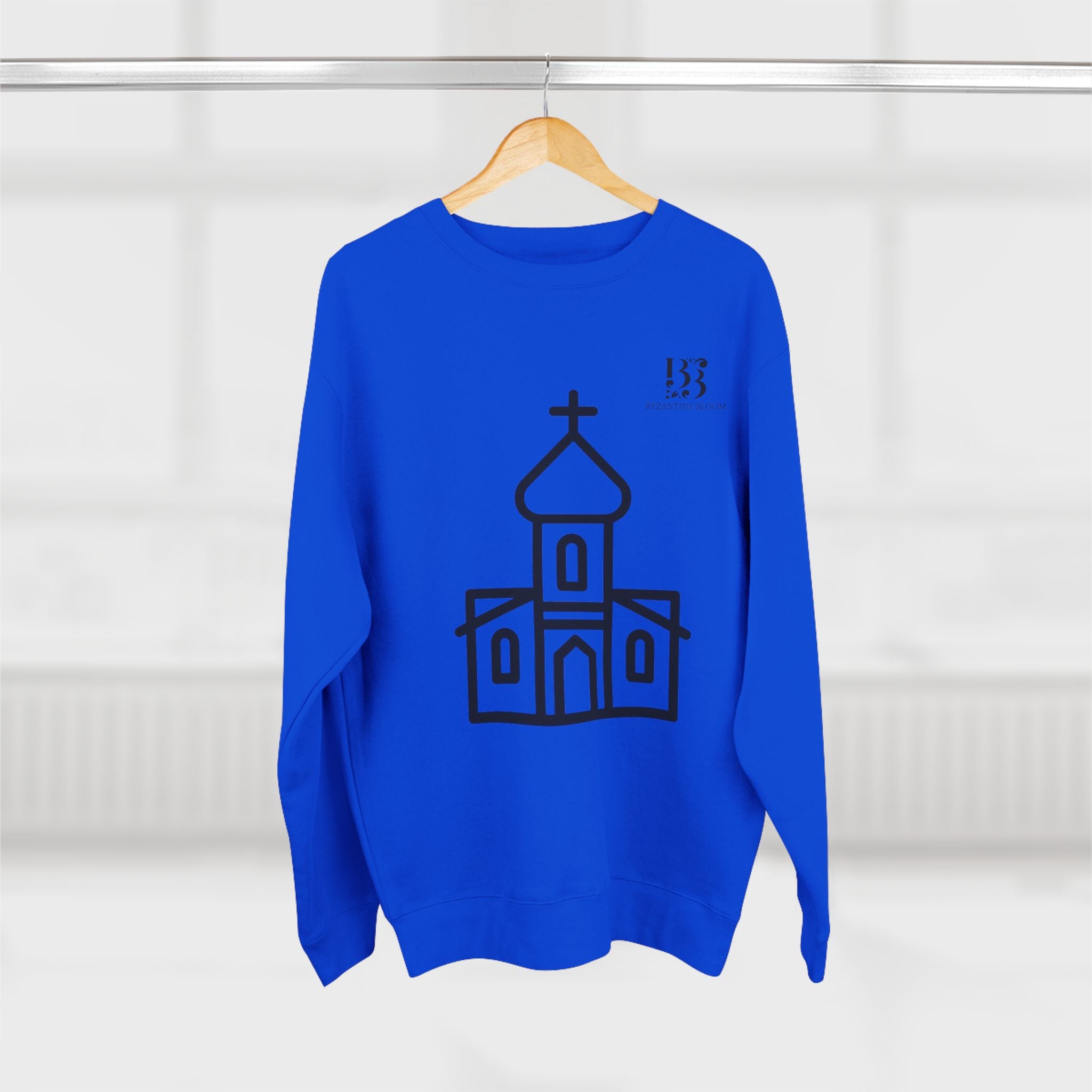 Minimalist Church Design Unisex Crewneck Sweatshirt - Perfect for Faith & Community Events