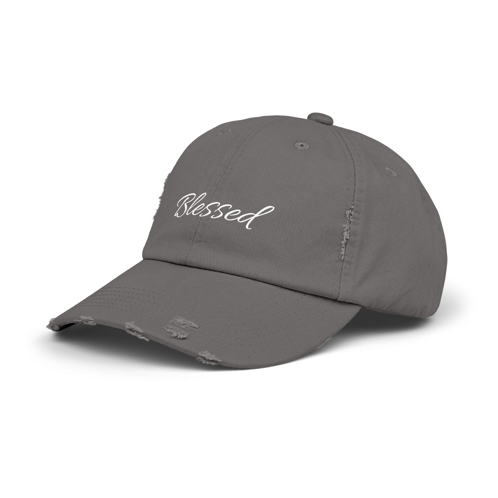 Blessed Distressed Cap - Unisex Casual Hat for Positivity