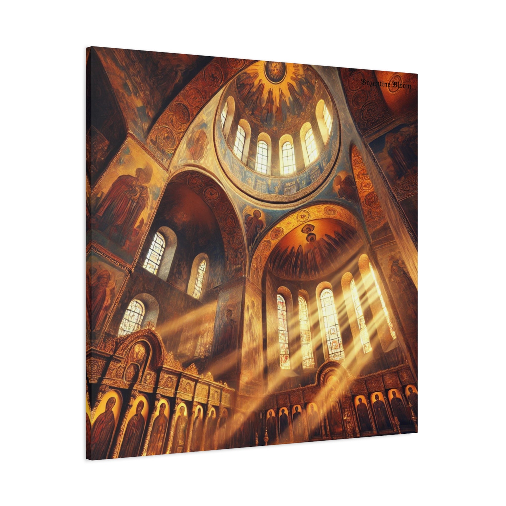 Stunning Religious Art Canvas Print - Illuminated Architecture