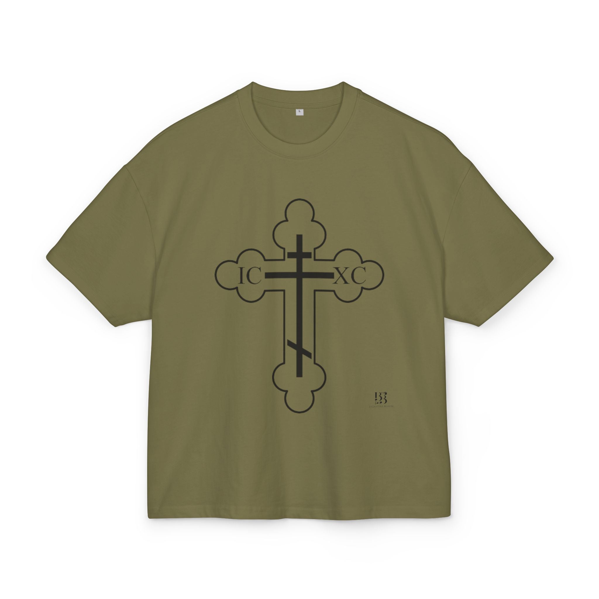 Unisex Heavy Cotton Cross Graphic Tee - Bold Religious Style
