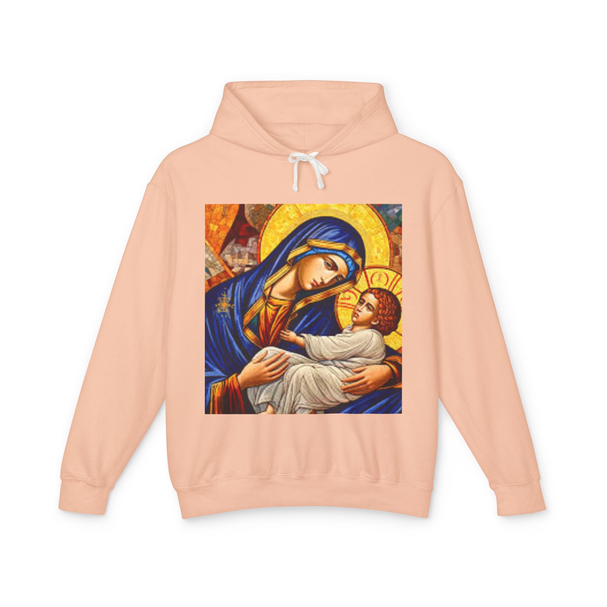 Mary and Child Unisex Hooded Sweatshirt – Faith Inspired Lightweight Hoodie