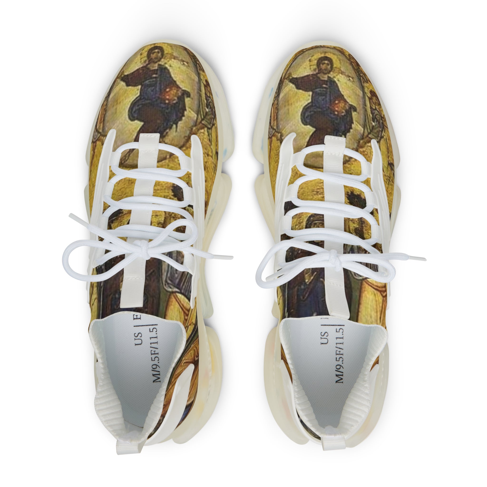 Stylish Men's Mesh Sneakers with Artful Design -Orthodox Fathers