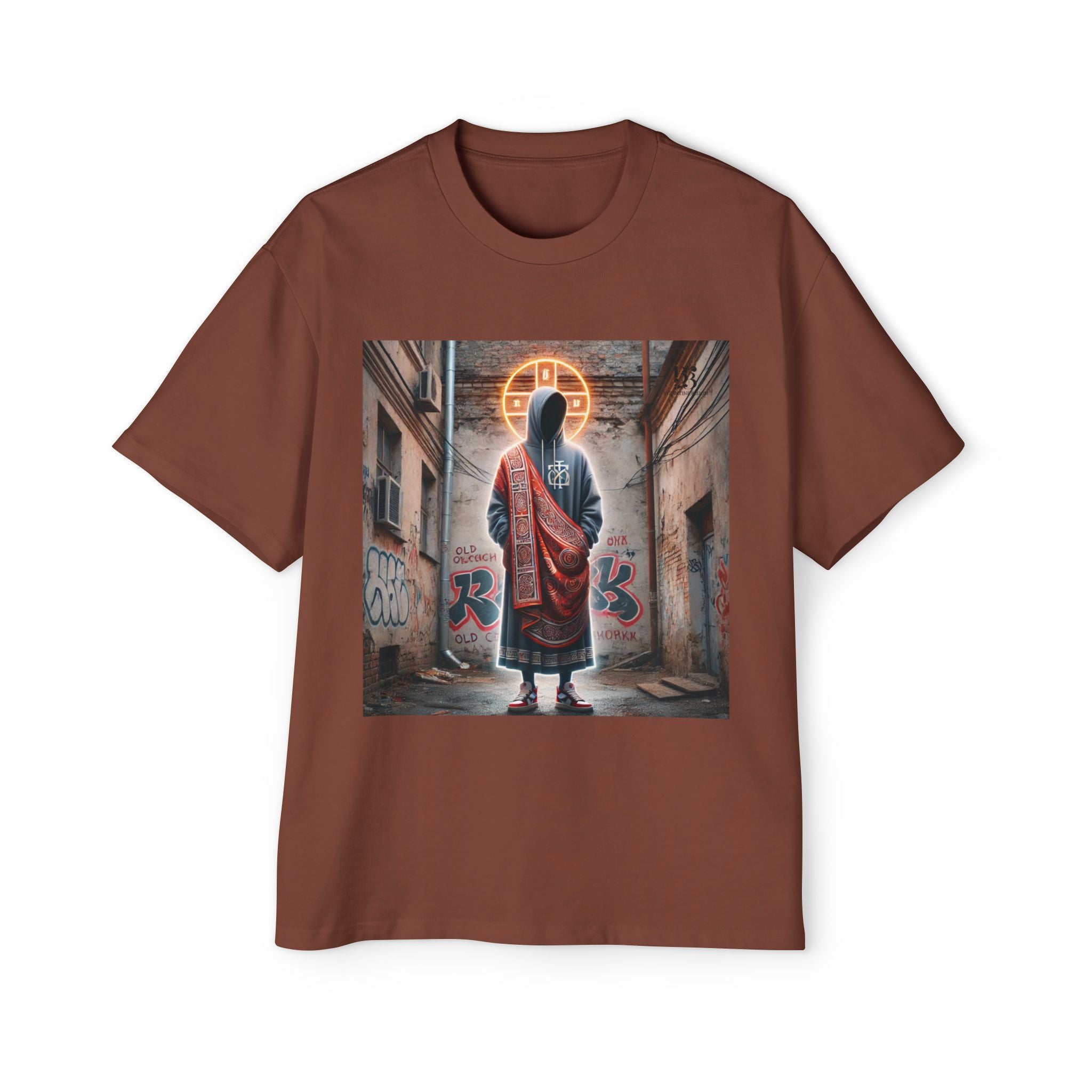 Urban Spirituality Heavy Oversized Tee - Streetwear Graphic T-Shirt