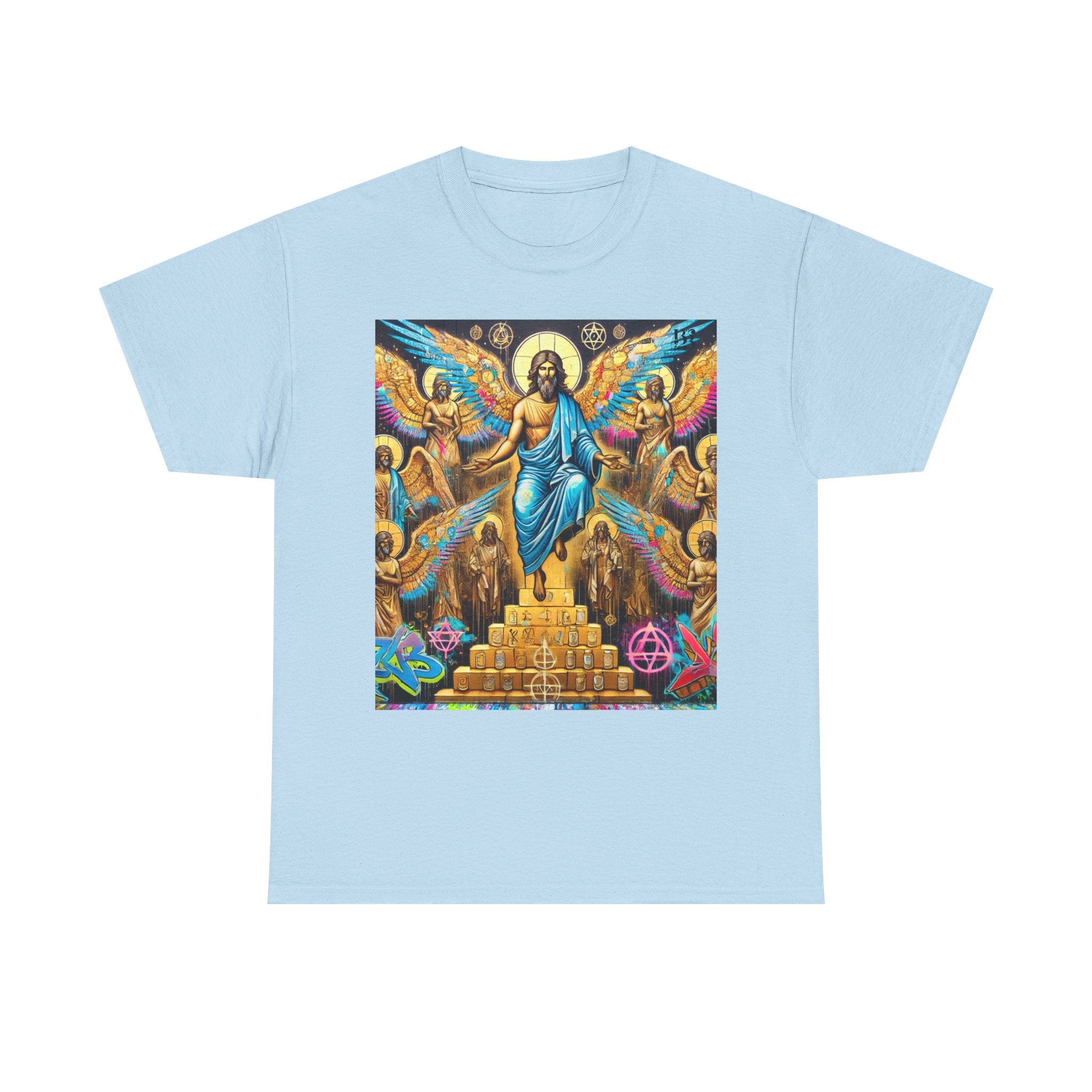 Heavenly Guardian Graphic Tee | Unisex Heavy Cotton T-Shirt