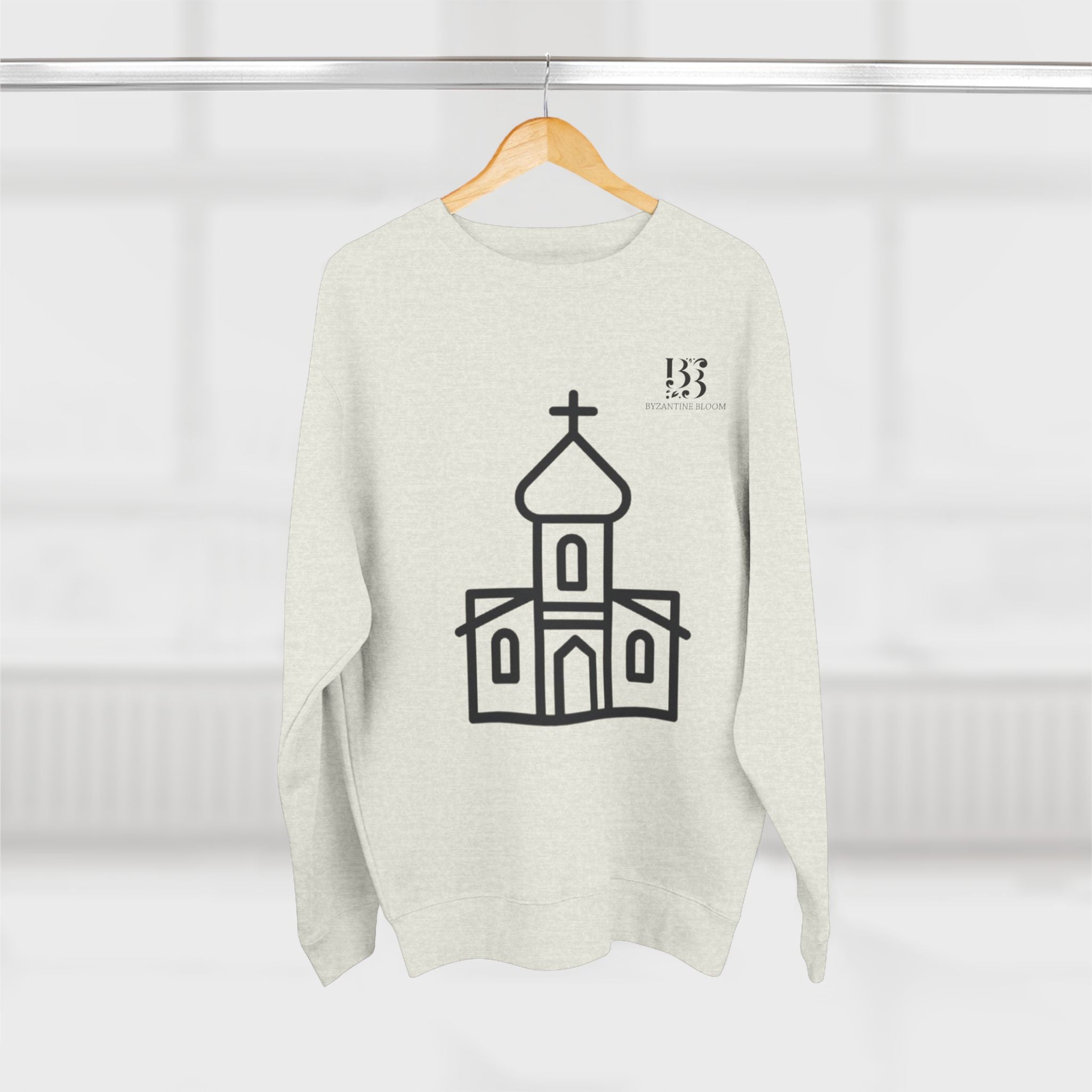 Minimalist Church Design Unisex Crewneck Sweatshirt - Perfect for Faith & Community Events