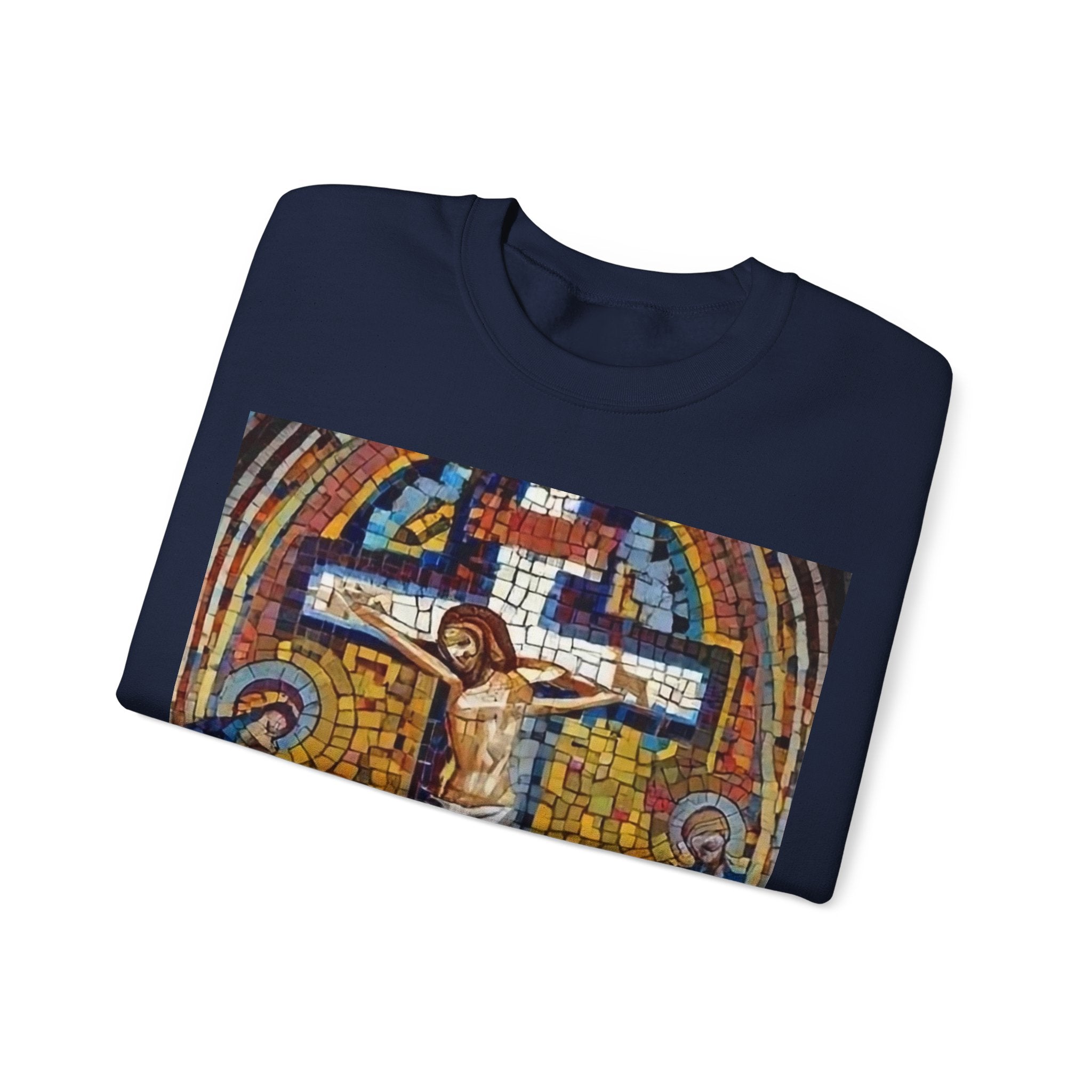 Religious Stained Glass Unisex Crewneck Sweatshirt