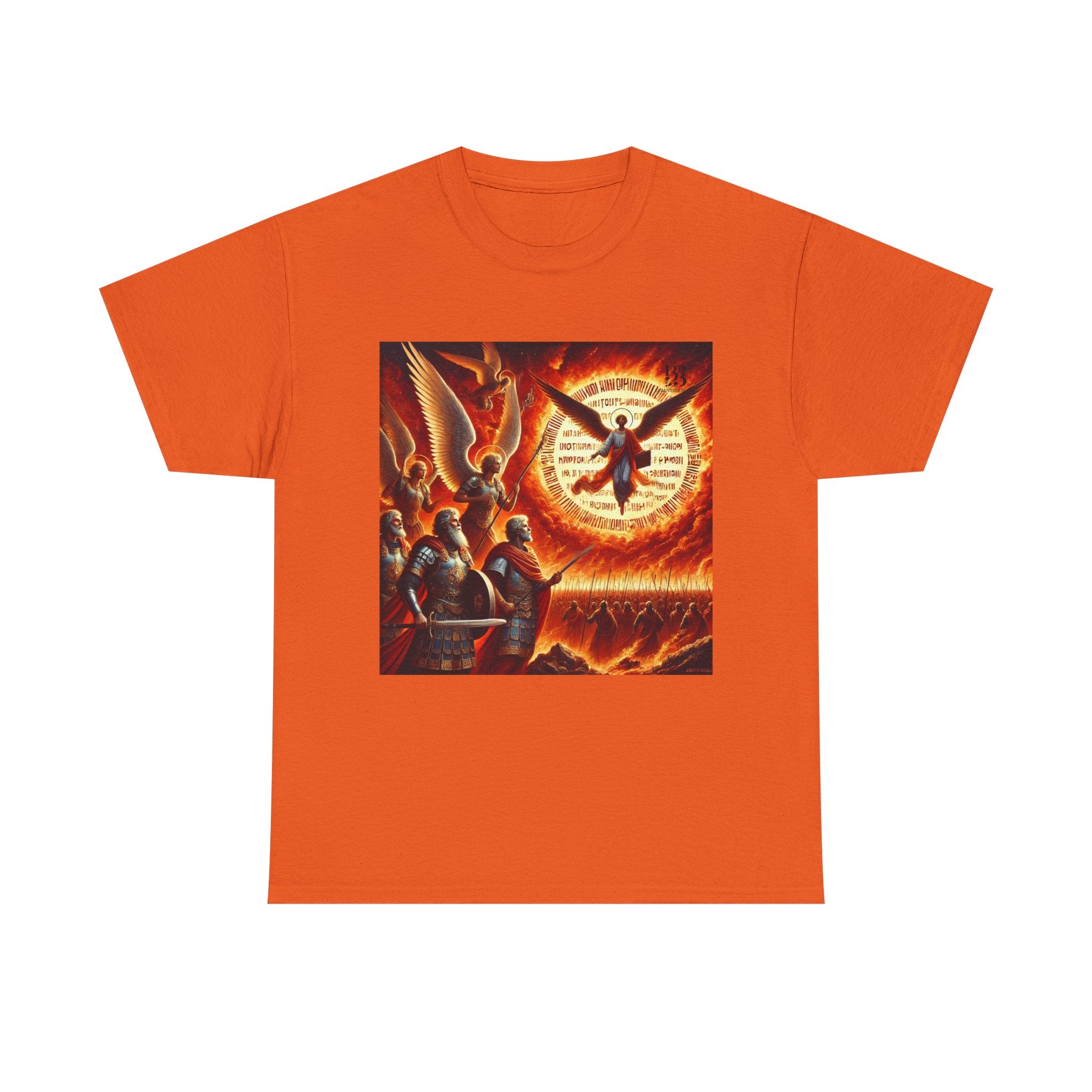 Spirituality Art Unisex Heavy Cotton Tee - Vibrant Orange