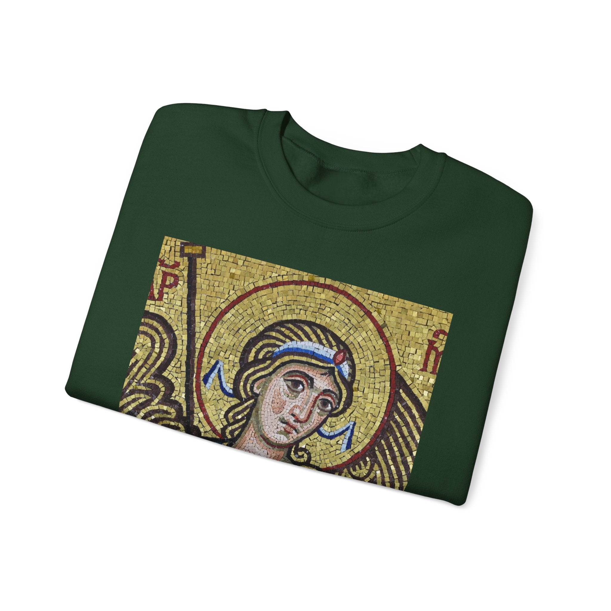 Unisex Heavy Blend™ Crewneck Sweatshirt with Mosaic Angel Design - Perfect for Spiritual Gatherings and Casual Comfort