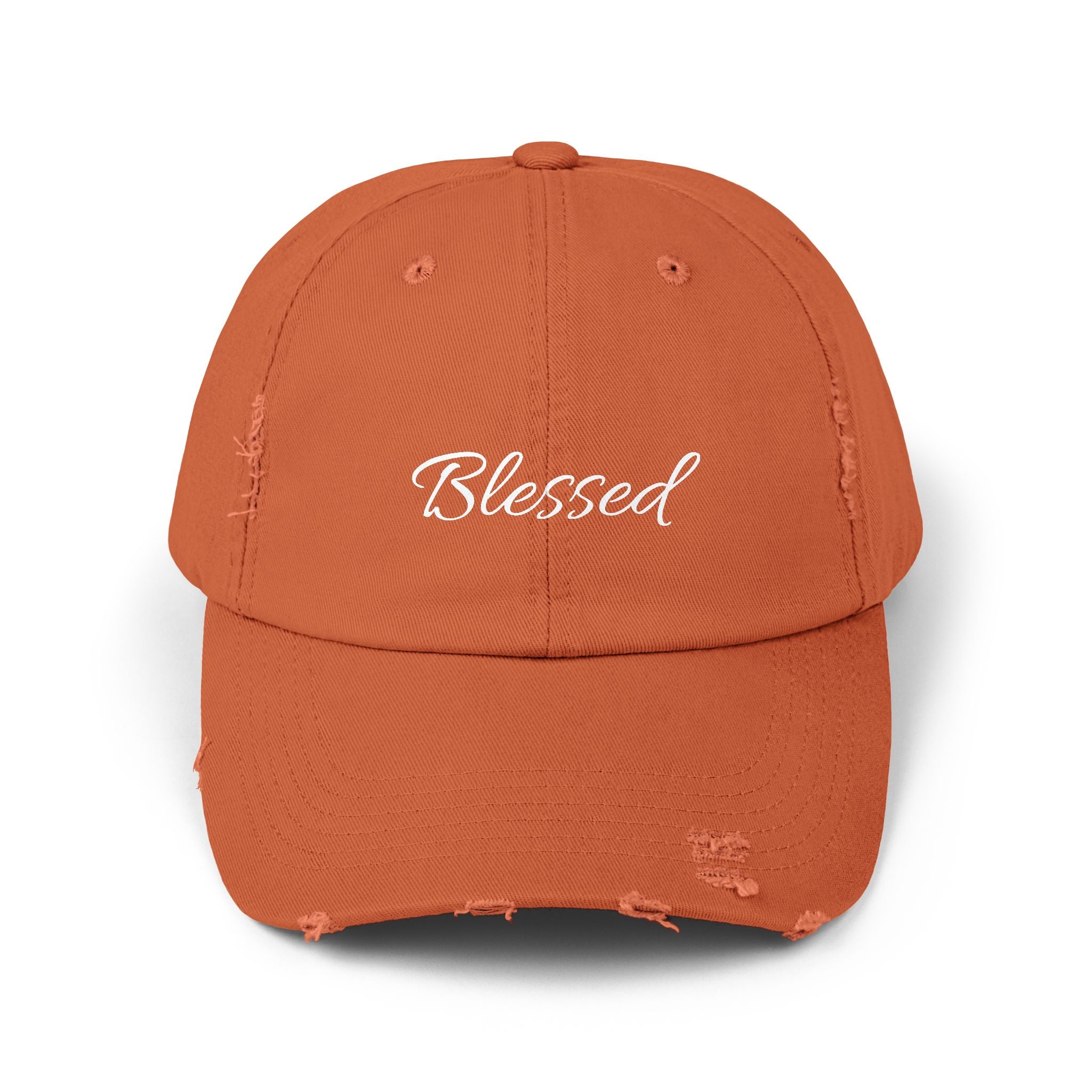 Blessed Distressed Cap - Unisex Casual Hat for Positivity